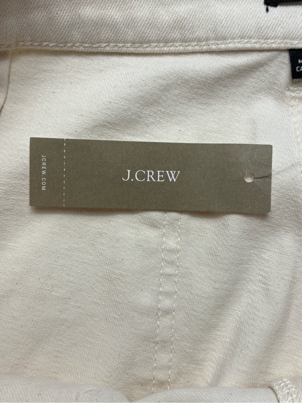 NWT J.Crew Camp Pocket Wide Leg Pants Ecru Cream Denim 29 - Picture 13 of 14